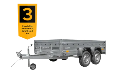 Remorque Professionnelle 2 Essieux 264×150 - UNITRAILER EXPERT 2615/2 – 750 kg – photo 3