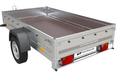 Remorque Voiture Simple Essieu 230×125 - UNITRAILER Garden Trailer 230 – 750 kg