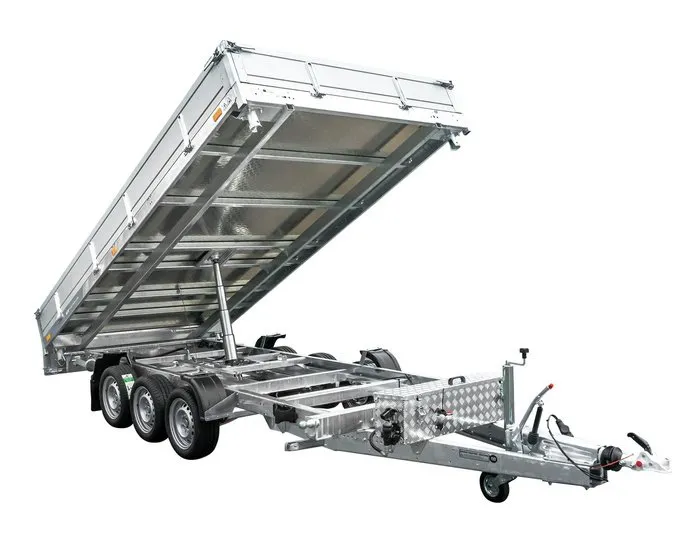 Remorque Benne Hydraulique 3 Essieux 400×200 - UNITRAILER TASKER 400/3C – 3500 kg