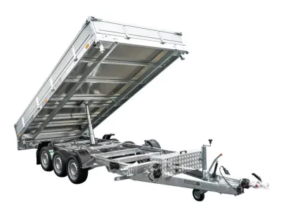 Remorque Benne Hydraulique 3 Essieux 400×200 - UNITRAILER TASKER 400/3C – 3500 kg – photo 1