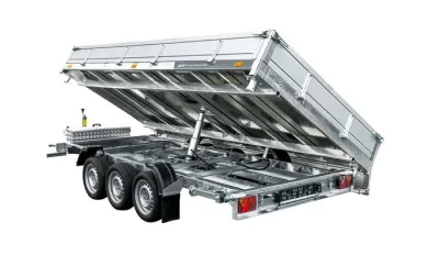 Remorque Benne Hydraulique 3 Essieux 400×200 - UNITRAILER TASKER 400/3C – 3500 kg – photo 5