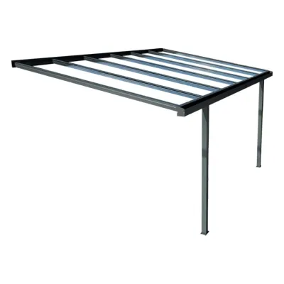 Carport Aluminium Adossé avec Toiture Polycarbonate – 2 à 3 Pieds – photo 2