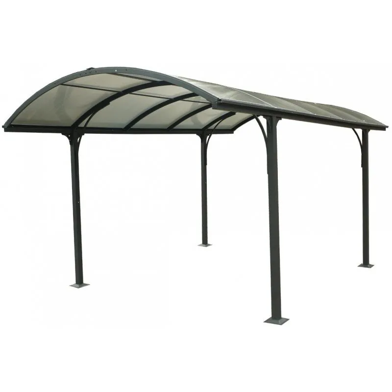 Carport 1 Voiture Aluminium 14,62m² Polycarbonate Anti-UV – Habrita