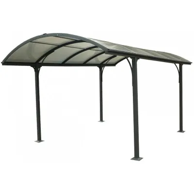 Carport 1 Voiture Aluminium 14,62m² Polycarbonate Anti-UV – Habrita