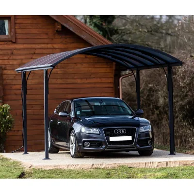 Carport 1 Voiture Aluminium 14,62m² Polycarbonate Anti-UV – Habrita – photo 12