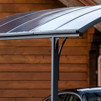 Carport 1 Voiture Aluminium 14,62m² Polycarbonate Anti-UV – Habrita – photo 14