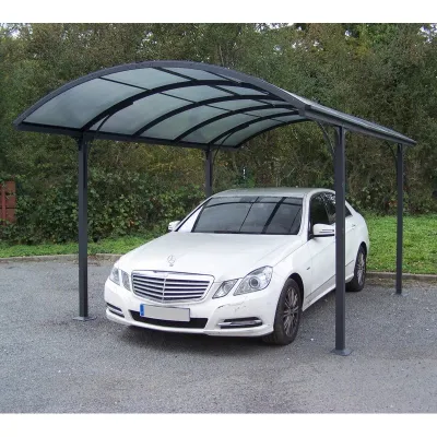 Carport 1 Voiture Aluminium 14,62m² Polycarbonate Anti-UV – Habrita – photo 4