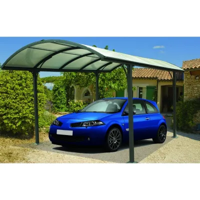 Carport 1 Voiture Aluminium 14,62m² Polycarbonate Anti-UV – Habrita – photo 8