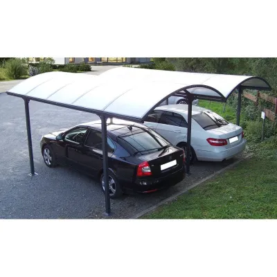 Carport 2 Voitures Aluminium Polycarbonate 6mm Anti-UV – Habrita Double – photo 6