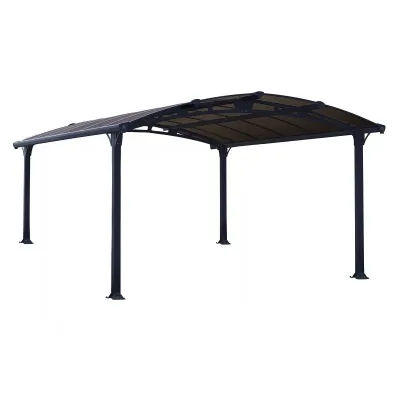 Carport Aluminium Arcadia 6400 Palram 13,3m² Gris – Anti-UV Incassable – photo 2