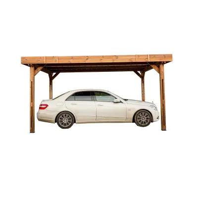 Carport Bois Sapin Traité Couverture Acier Galvanisé 17,5m² – Centrale Brico – photo 3