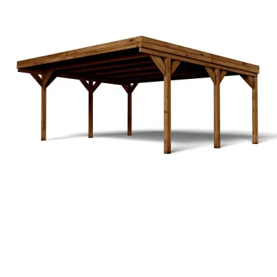 Carport Double Bois Forest Style VICTOR 29,2m² – 2 Voitures Pin FSC – photo 2