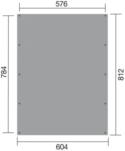 Carport Double Bois WEKA 609 T2 Imprégné 604×812cm – photo 3