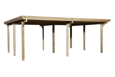 Carport Double Bois WEKA 618 Imprégné 603×512cm – photo 2