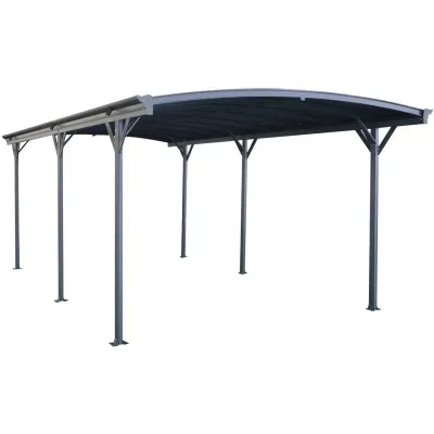 Carport Aluminium Anthracite X-METAL 3×6,47m Polycarbonate 6mm – ~20m²