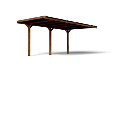 Carport Bois Adossable Forest Style VICTOR 15,5m² – 1 Voiture Pin FSC – photo 2