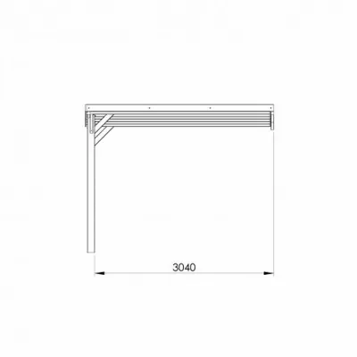 Carport Bois Adossable Forest Style VICTOR 15,5m² – 1 Voiture Pin FSC – photo 4