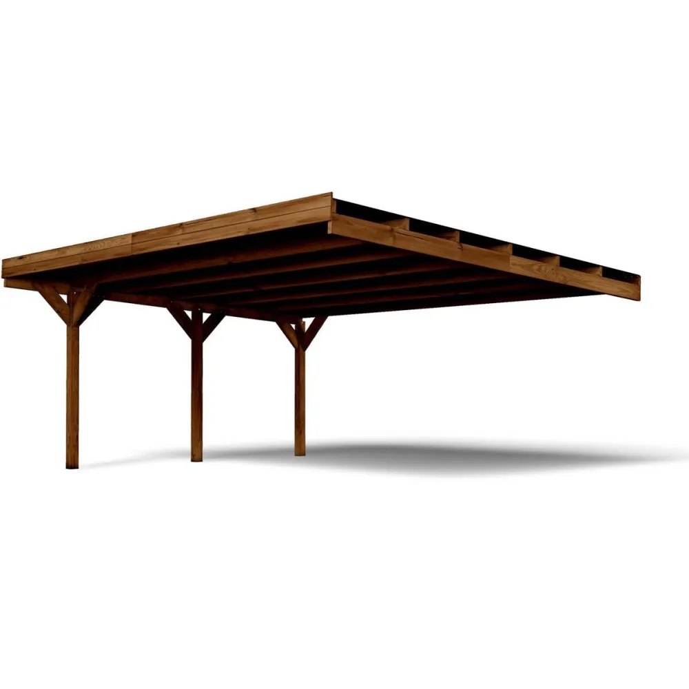 Carport Double Adossable Bois Forest Style VICTOR 29,9m² – 2 Voitures Pin FSC