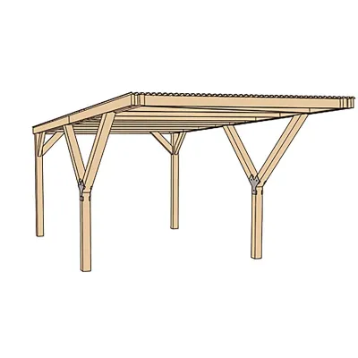 Carport Bois WEKA Y 612 Simple 10,86m² – photo 3