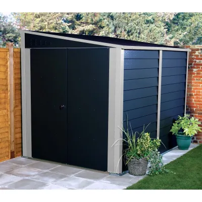 Garage Moto Métal Anthracite 5,3m² TRIMETALS Titan 960 – Sécurisé – photo 1