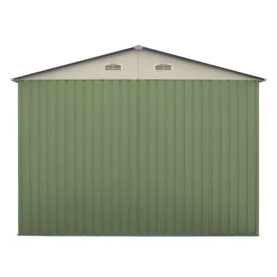 Garage Métal Double Portes 18m² Vert Pâle et Crème – photo 10