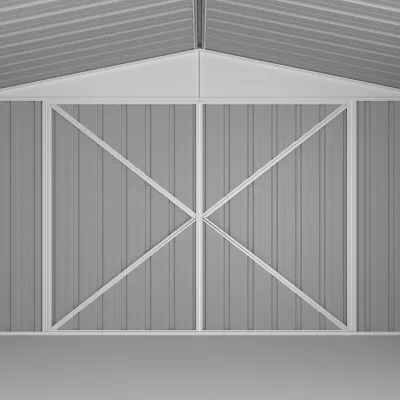 Garage Acier Zincalume EASYSHED 19,55m² Grande Hauteur et Largeur – Gris Ardoise – photo 2