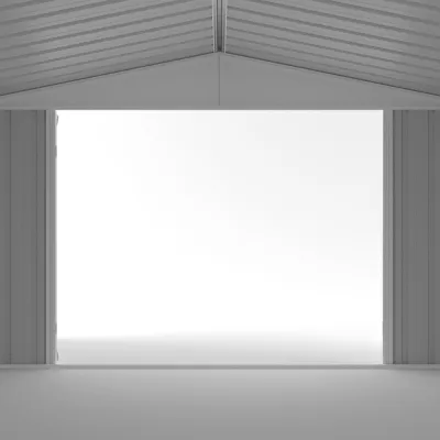 Garage Acier Zincalume EASYSHED 19,55m² Grande Hauteur et Largeur – Gris Ardoise – photo 3