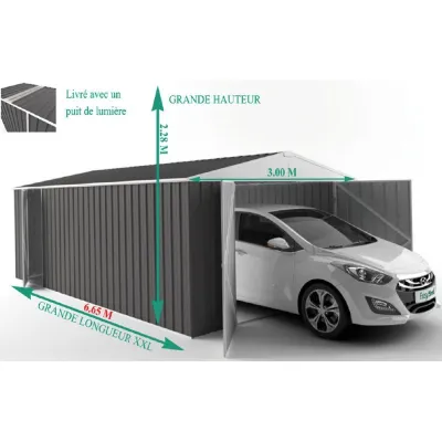 Garage Acier Zincalume EASYSHED 20,1m² Grande Hauteur – Longue Portée – photo 4