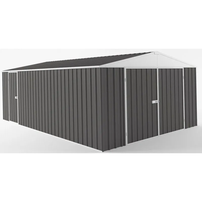 Garage Acier Zincalume EASYSHED 18m² Anthracite – Parois Épaisses Premium