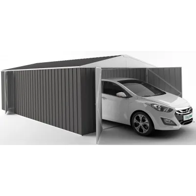 Garage Acier Zincalume EASYSHED 18m² Anthracite – Parois Épaisses Premium – photo 10