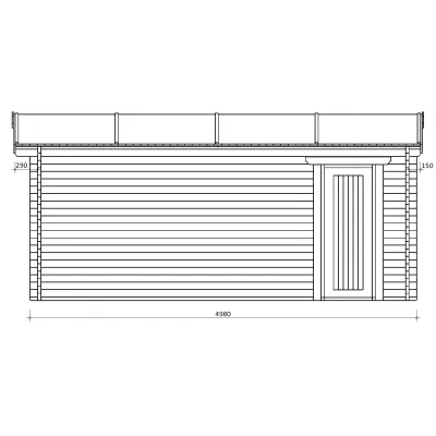 Garage Bois Massif 40mm Traité Teinté Marron – Gardy Shelter Madriers – photo 8