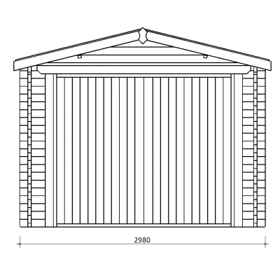 Garage Bois Massif 40mm Traité Teinté Marron – Gardy Shelter Madriers – photo 9