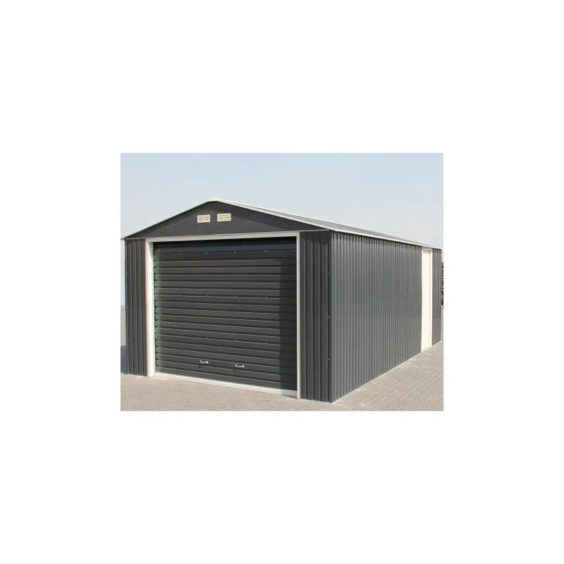 Garage Métal Anthracite DURAMAX 19,95m² Grande Hauteur 2,60m – SUV et Monospace