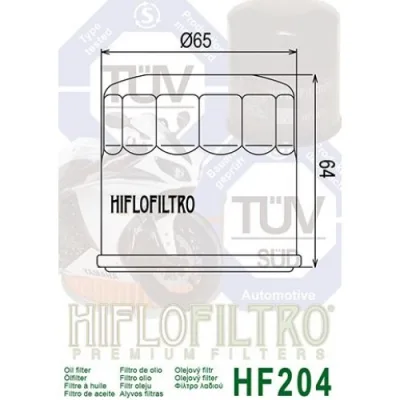 Filtre a huile pour quad – Hiflofiltro HF 204 – photo 3
