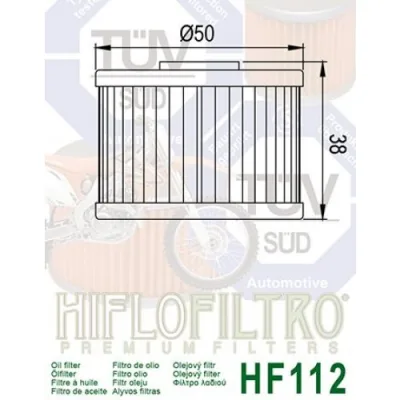 Filtre a huile pour quad – Hiflofiltro HF 112 – photo 3