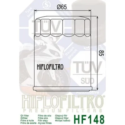 Filtre a huile pour quad – Hiflofiltro HF148 – photo 2