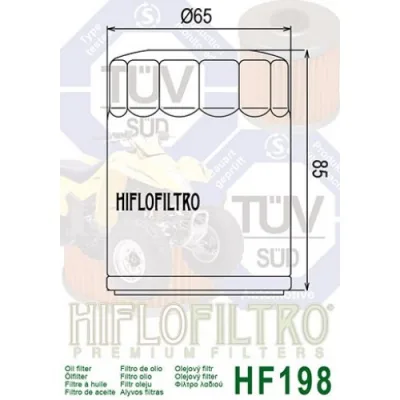 Filtre a huile pour quad – Hiflofiltro HF198 – photo 3
