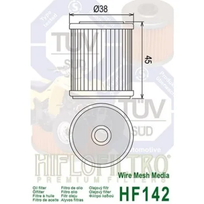 Filtre a huile pour quad – Hiflofiltro HF142 – photo 4