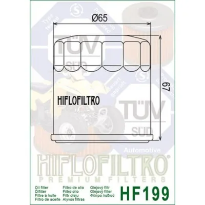 Filtre a huile pour quad – Hiflofiltro HF199 – photo 4