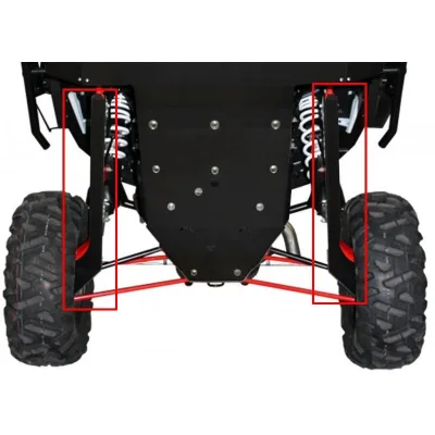 Triangles de protection arriere pour Polaris RZR 1000 XP / Turbo – XRW en PHD – photo 2