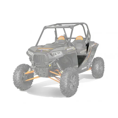 Vue latérale demi-porte inférieure Polaris installée sur SSV