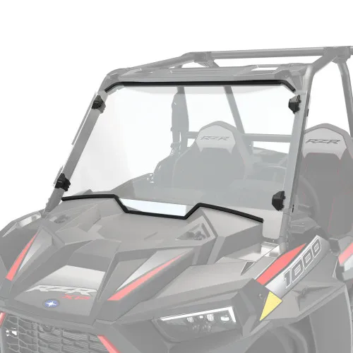 Pare-brise installé sur Polaris RZR visage avant avec protection intégrale